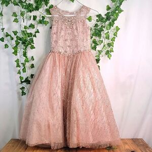 Angels. Elegant Pink Formal Dress. Girls Size 6. EUC